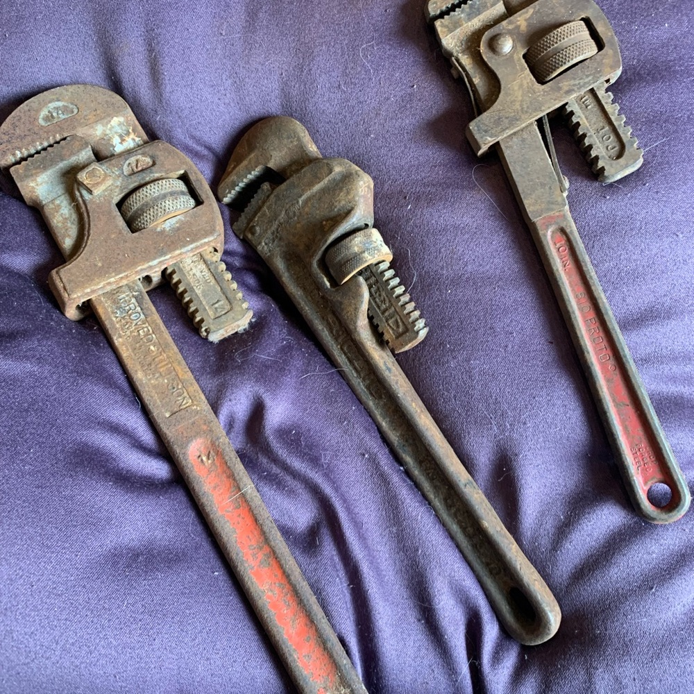 Vintage Adjustable Wrenches (Set of 3)